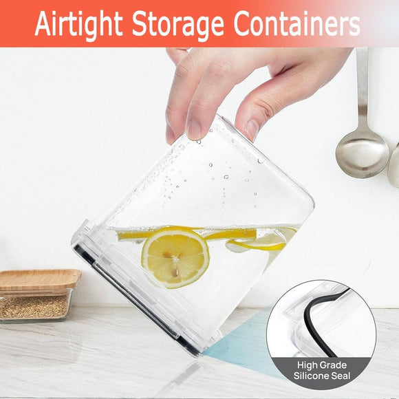 CARLA HOME 8 Piece Airtight Food Storage Containers Set with Lids & Labels for Kitchen Storage - RnR Galore