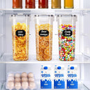 CARLA HOME Airtight Cereal Storage Containers BPA - Free Food Dispensers with Pouring Lids for Pantry & Kitchen (4 Pack 2,5L) - RnR Galore