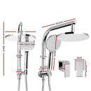 Cefito 9'' Rain Shower Head Set Handheld Round High Pressure Twins Tap�Chrome - RnR Galore