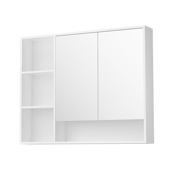 Cefito Bathroom Mirror Cabinet 100CM Vanity Medicine Wall Mounted Storage White - RnR Galore