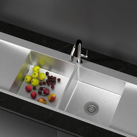 Cefito Kitchen Sink Basin Stainless Steel Under/Top/Flush Mount Bowl 155X50CM - RnR Galore