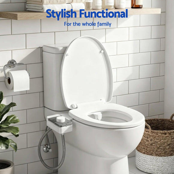 Cefito Non - Electric Ultra - Slim Bidet Attachment Detachable Bidet with Dual Nozzle Frontal & Rear Wash Adjustable Water Pressure Cold Water Toilet Bide - RnR Galore