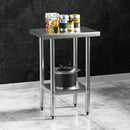 Cefito Stainless Steel Kitchen Benches Work Bench 610x457mm 430 - RnR Galore