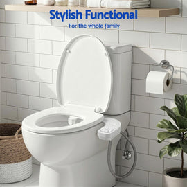 Cefito Ultra - Slim Bidet Attachment Detachable Bidet with Self - Cleaning Dual Nozzle Non - Electric Adjustable Water Pressure, Cold Water Toilet Bide - RnR Galore
