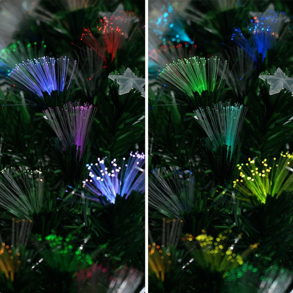 Christabelle 1.5m Enchanted Pre Lit Fibre Optic Christmas Tree Stars Xmas Decor - RnR Galore