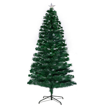 Christabelle 1.5m Enchanted Pre Lit Fibre Optic Christmas Tree Stars Xmas Decor - RnR Galore