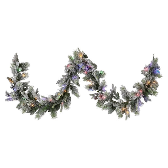 Christabelle 2.7m Christmas Garland Snowy with LED Lights Stamford Spruce Tree Decoration Ornament - RnR Galore