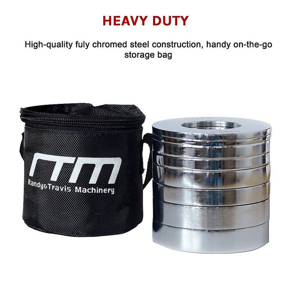 Chrome Metric Fractional Olympic Weight Plates 0.25 to 1kg Set - RnR Galore