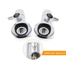 Chrome Round Wall Mounted 1/4 Turn Hot Cold Tap Pair Set For Washing Machine - RnR Galore