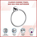 Classic Chrome Towel Bar Rail Ring Bathroom - RnR Galore