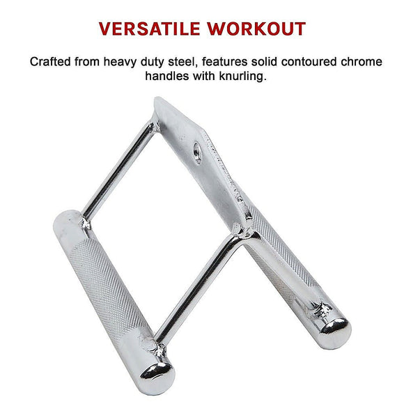 Close Grip Seated Row Handle – Triangle Cable Attachment Bar for Gym Machines - RnR Galore