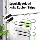 Clothes Hanger 4pcs S Shape Non Slip Multi Layer Trousers Rack Closet Organiser - RnR Galore