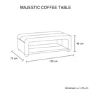 Coffee Table Upholstered PU Leather in Black Colour with open storage - RnR Galore