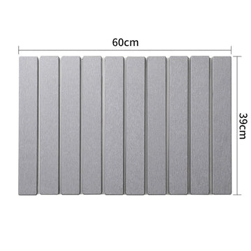 Collapsible Diatom Mud Bath Mat - Quick Dry, Non - Slip, Odor - Free Absorbent Pad(light grey) - RnR Galore