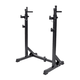 Commercial Squat Rack Adjustable Pair Fitness Exercise Weight Lifting Gym Barbell Stand - RnR Galore