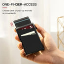 Contemporary Acrylic RFID Blocking Card Holder - Minimalist Business Wallet for Men, Automatic Pop - Up, 1pc - RnR Galore