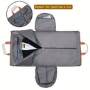 Convertible Travel Garment Bag Large Duffel Suit Carrier with Shoe Compartment & Hidden Backpack Straps Waterproof Blue - RnR Galore