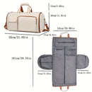 Convertible Travel Garment Bag Large Duffel Suit Carrier with Shoe Compartment & Hidden Backpack Straps Waterproof Light Pink - RnR Galore