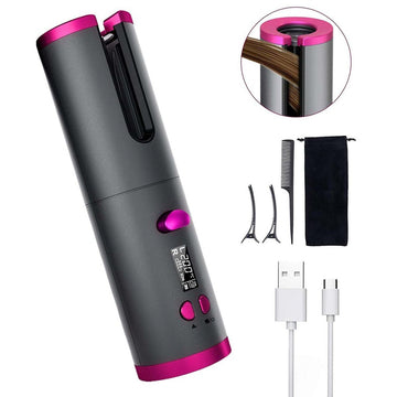 Cordless Ceramic Automatic Hair Curler for Portable Hair Styling - RnR Galore