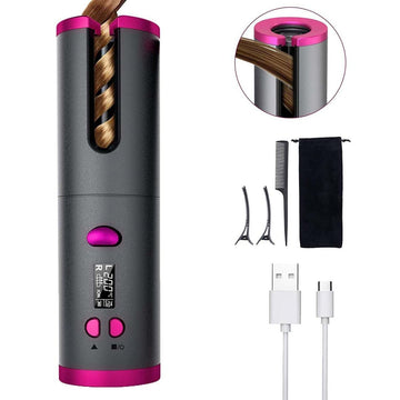 Cordless Ceramic Automatic Hair Curler for Portable Hair Styling - RnR Galore
