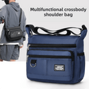 Dark Blue Men's Waterproof Oxford Cloth Crossbody Bag - Durable Anti - Theft Shoulder Backpack for Business, Travel & 10 - inch Tablet - RnR Galore