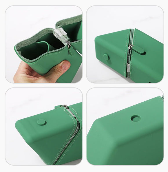 Dark Blue Transforming Silicone Pencil Case - Stand - Up Pen Holder & Stationery Organizer - RnR Galore