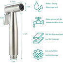 DEBUNS Toilet Bidet Kit with Shower Head, Handheld Sprayer with Hose, Stainless Steel Holder and 2 Seals - RnR Galore