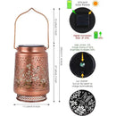 Decorative Solar Hummingbird Lantern(11x11x17CM) - Waterproof Hanging Iron Art Outdoor Projection Light for Garden and Patio (Up to 12 Hrs Illumination) - RnR Galore