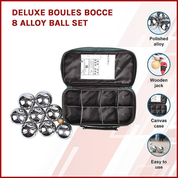 Deluxe Boules Bocce 8 Alloy Ball Set - RnR Galore