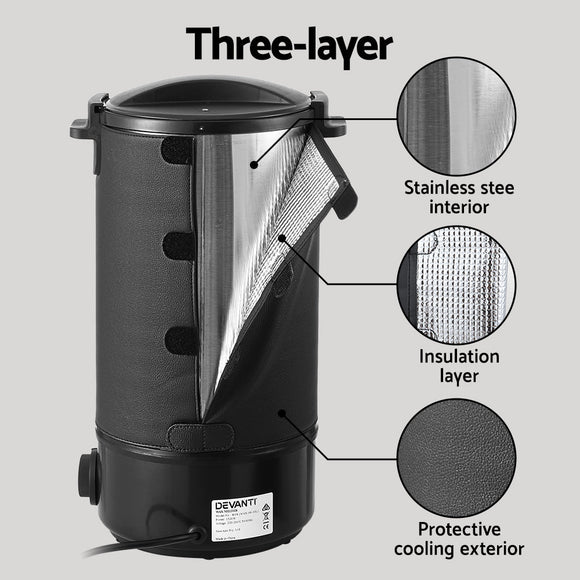 Devanti 10L Wax Melter Candle Making 1520W Melting Pot Furnace Pour Spout Soap - RnR Galore