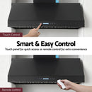 Devanti 1200mm Commercial BBQ Range Hood Dual Motor W/ Remote Control Black - RnR Galore