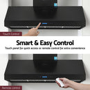 Devanti 1500mm Commercial BBQ Range Hood Dual Motor W/ Remote Control Black - RnR Galore