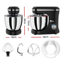 Devanti 3in1 Stand Mixer 8 Speed 5L Mix Master 400W Black - RnR Galore
