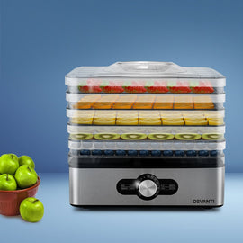 Devanti 5 Trays Food Dehydrator Stainless Steel Tray - RnR Galore
