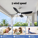 Devanti 52'' Ceiling Fan DC Motor w/Light w/Remote Black - RnR Galore