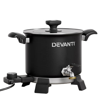 Devanti 5L Wax Melter Candle Making 1200W Melting Pot Furnace Quick Pour Spout Soy Soap - RnR Galore