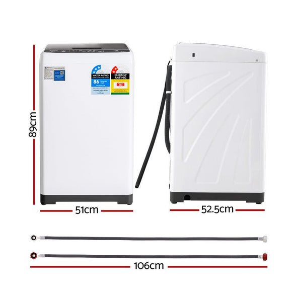Devanti 6kg Top Load Washing Machine White - RnR Galore