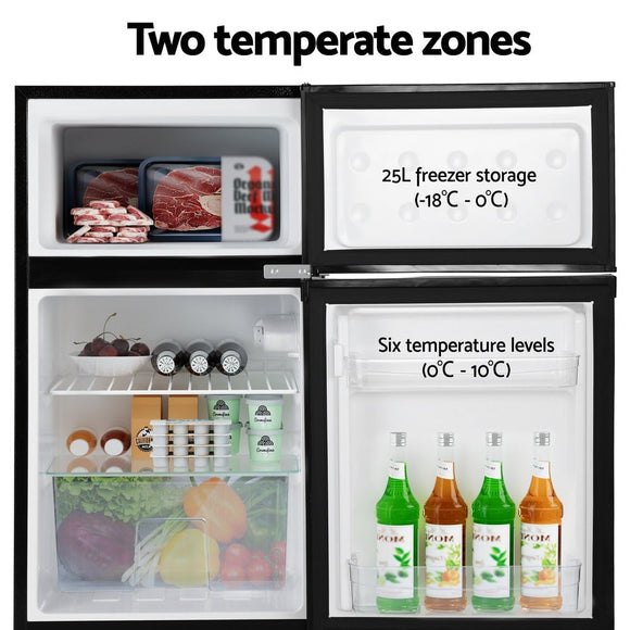Devanti 80L Bar Fridge Mini Freezer Refrigerator Black - RnR Galore