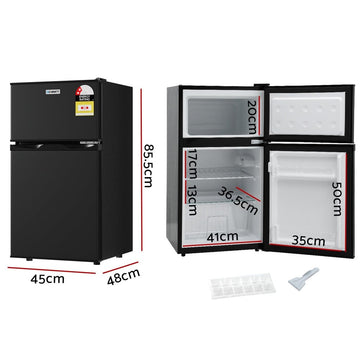 Devanti 80L Bar Fridge Mini Freezer Refrigerator Black - RnR Galore