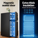 Devanti 80L Bar Fridge Mini Freezer Refrigerator Black - RnR Galore