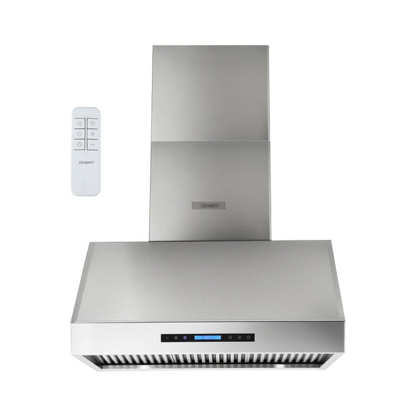 Devanti 900mm Range Hood 3 - Speed Fan LED Display Remote Control - RnR Galore