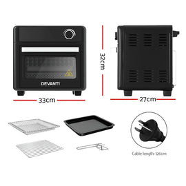 Devanti Air Fryer 15L LCD Fryers Oven - RnR Galore
