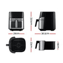 Devanti Air Fryer 6.5L LCD Fryers Clear Window - RnR Galore