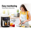 Devanti Air Fryer 6.5L LCD Fryers Clear Window - RnR Galore