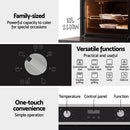 Devanti Electric Built In Wall Oven 80L Convection Grill Ovens Stainless Steel - RnR Galore