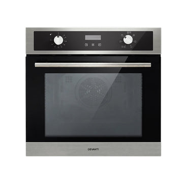 Devanti Electric Built In Wall Oven 80L Convection Grill Ovens Stainless Steel - RnR Galore
