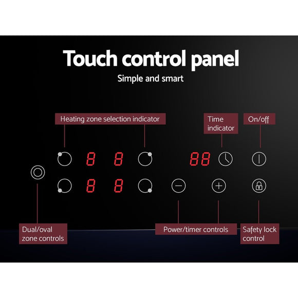 Devanti Electric Ceramic Cooktop 77cm - RnR Galore