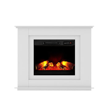 Devanti Electric Fireplace Fire Heater 2000W White - RnR Galore