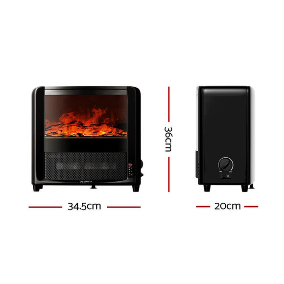 Devanti Electric Fireplace Fire Heaters 2000W - RnR Galore