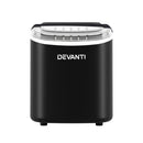 Devanti Portable Ice Maker Machine Ice Cube Tray 12kg Bar Countertop Black - RnR Galore